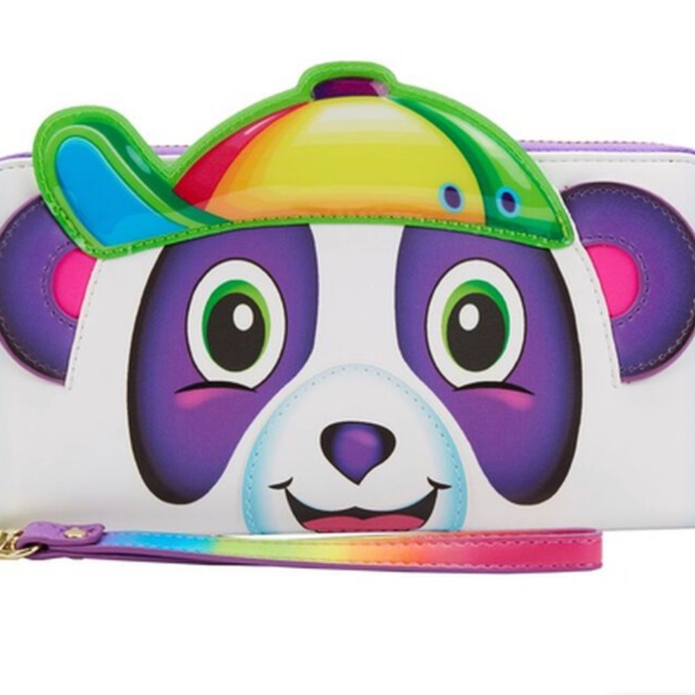Sale! Loungefly Lisa Frank Panda Painter mini Backpack and wallet set new - Picture 5 of 10
